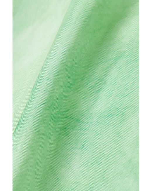 Acne Green Marbel Print Flared Pants