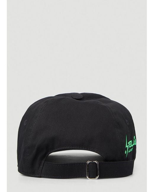 Stella McCartney Black Logo Print Baseball Cap for men