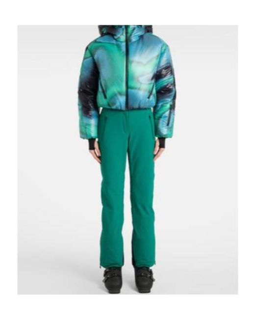 Aztech Mountain Blue Daisy Cropped Down Ski Jacket