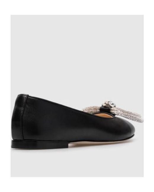 Mach & Mach Black Round Head Ballet Shoes