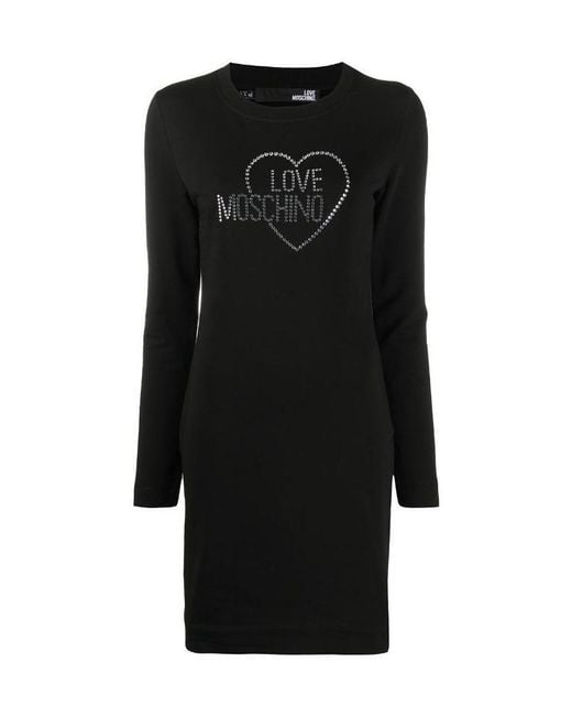 Moschino Black Logo Detail Dress