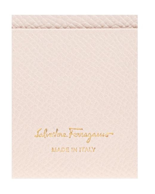 Ferragamo Pink Leather Cardholder