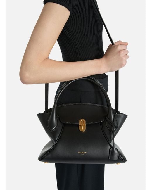 Balmain Black Pulse Day Small Shoulder Bag