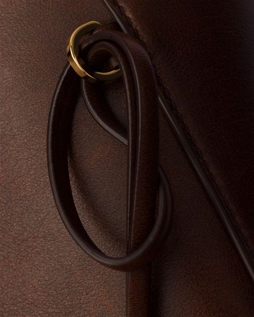Prada Brown Curved Hobo Shoulder Bag
