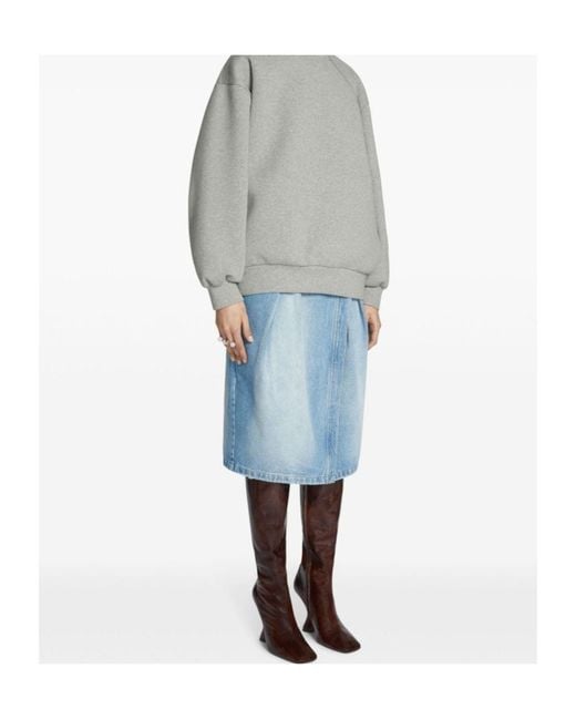 Dries Van Noten Blue Straight Denim Mini Skirt