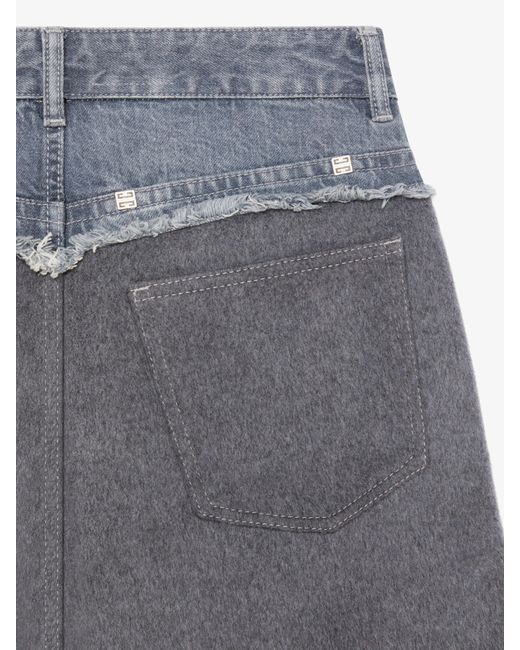 Givenchy Gray High-Waist Panelled Oversized Jeans
