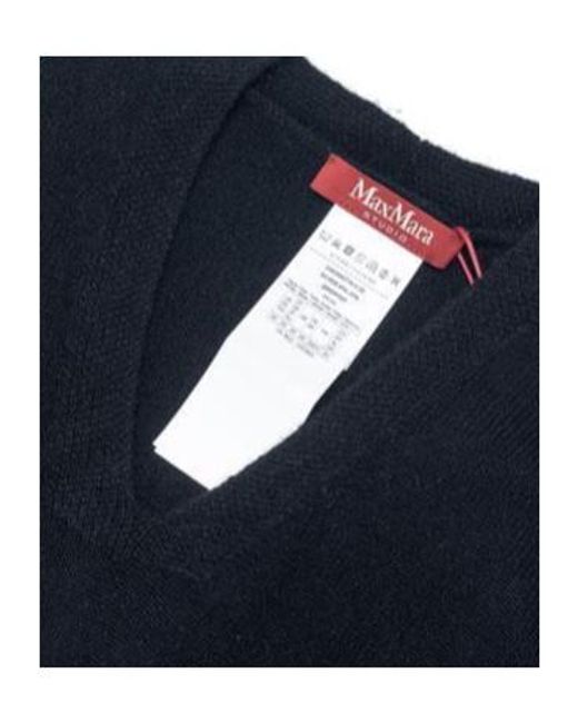 Max Mara Blue Long-Sleeved Sweater