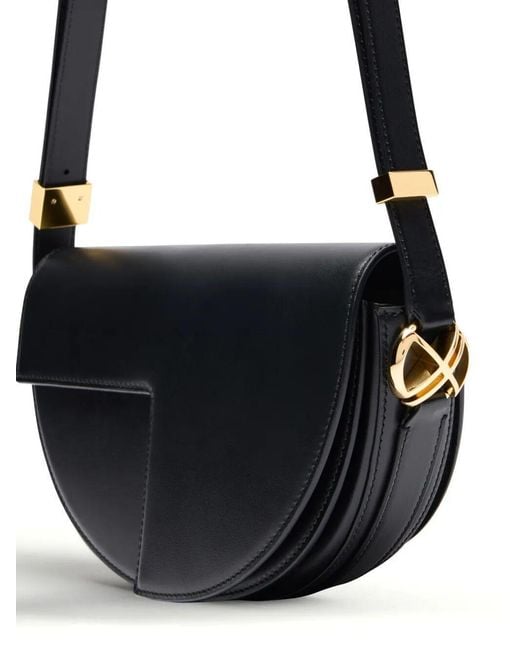 Patou Black Crescent Shoulder Bag