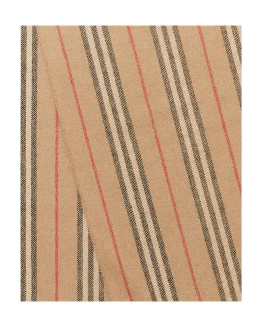 Burberry Natural Iconic Striped Scarf