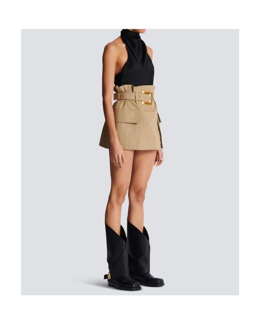 Balmain Natural Short Skirts