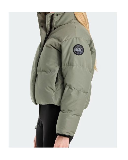 Canada Goose Green Grandview Cropped Jacket Label