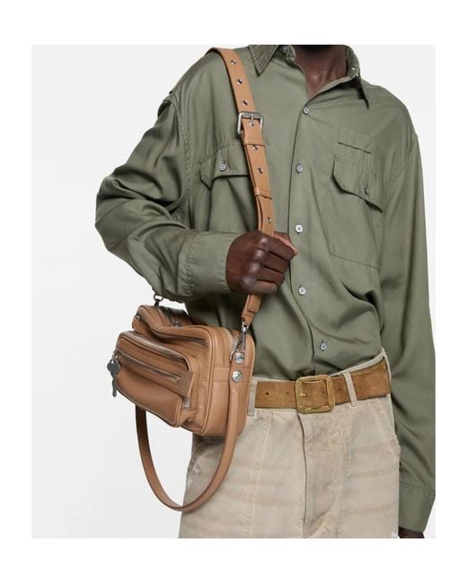 Acne Brown Camero Party Shoulder Bag for men