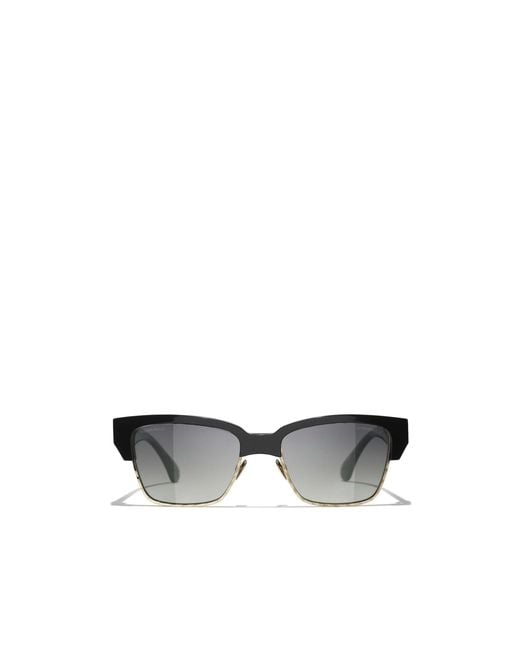 Chanel White Full Frame Sunglasses