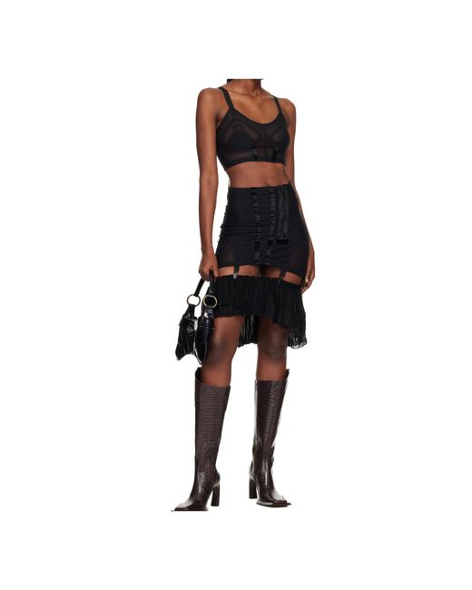 KNWLS Black Uma Mesh Bra