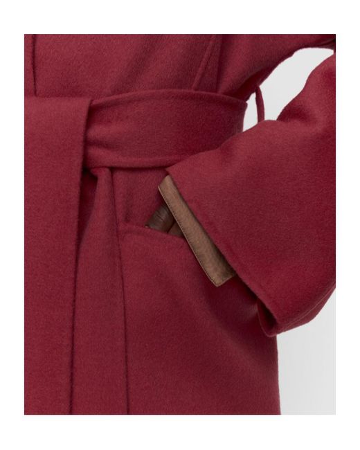 Joseph Red Spencer Double Face Cashmere Coat