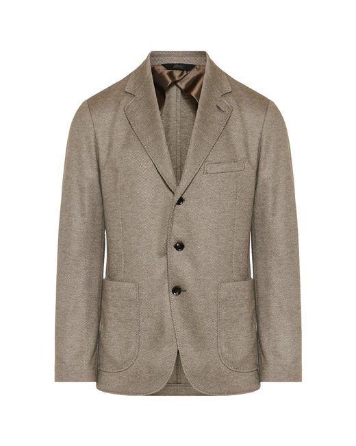 Brioni Brown Buttoned Blazer for men