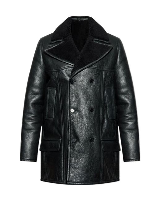 AllSaints Black Classic Peacoat Jacket for men
