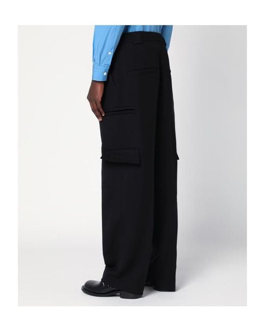 NAMACHEKO Blue Straight Leg Cargo Pants for men