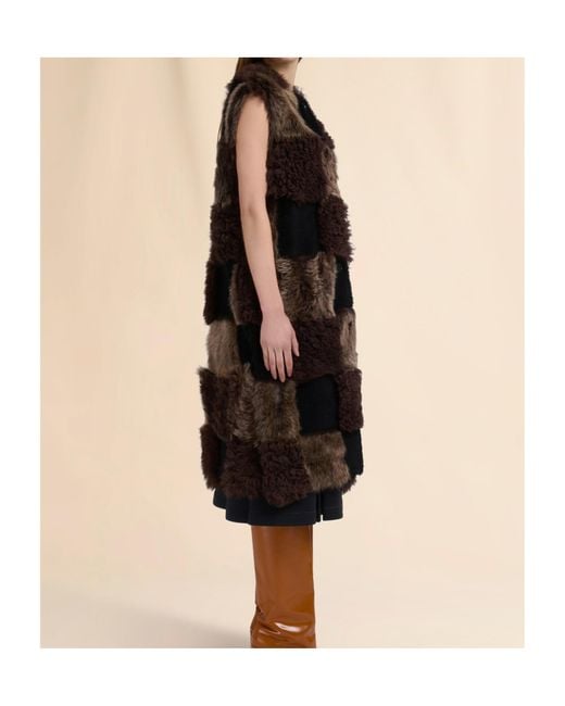 Marni Black Shearling Long Vest