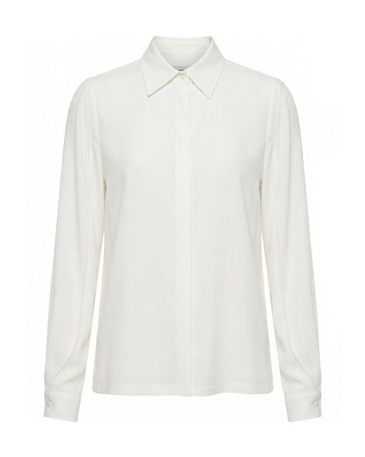 Peserico White Seam Long-Sleeved Shirt