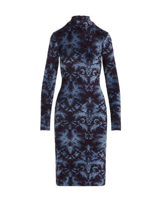 Etro Blue Paisley Printed Midi Dress