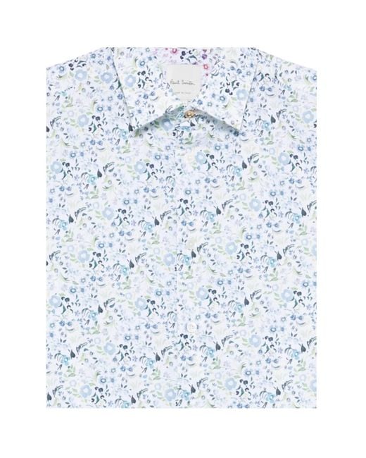 Paul Smith Blue Floral Shirt for men