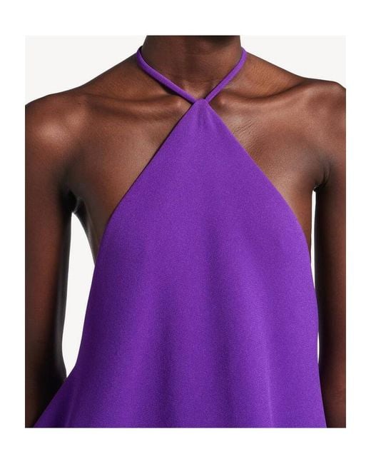 Balenciaga Purple Halter Balloon Mini Dress