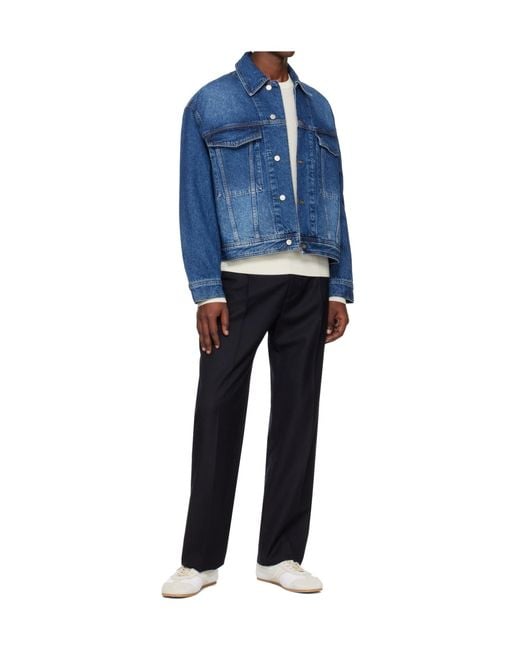 Studio Nicholson Black Selby Straight Leg Casual Pants for men