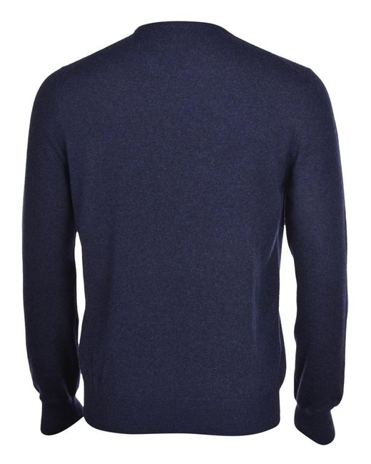 Gran Sasso Blue Crewneck Knitted Jumper for men