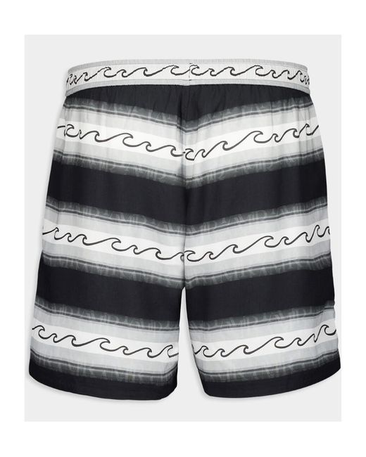 Amiri Black Wave Baja Striped Drawstring Shorts for men