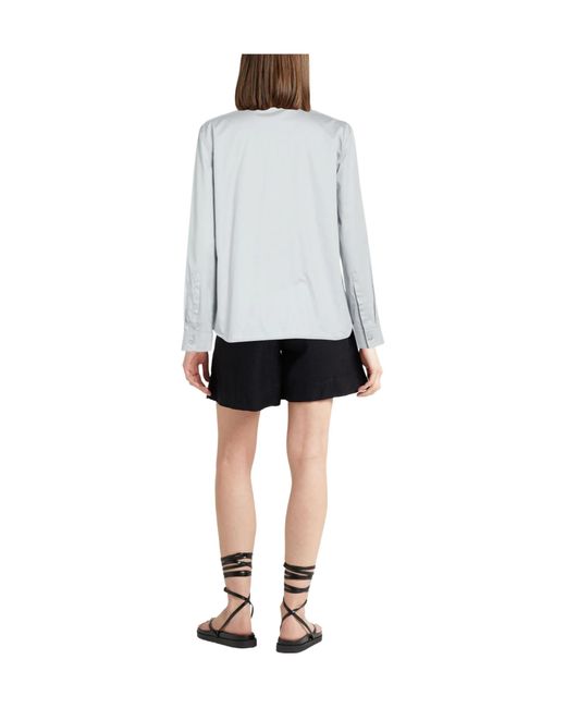Max Mara Blue Solid Colour Shirts