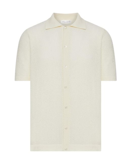 Roberto Collina White Mya Textured Knitted Top for men