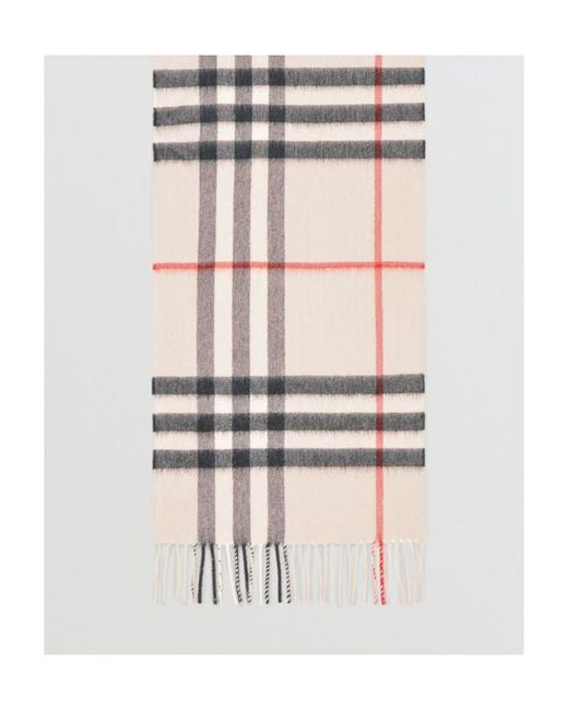 Burberry White The Classic Check Scarf for men