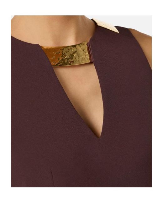 Elisabetta Franchi Purple V-Neck Top