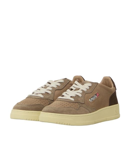 Autry Brown Medalist Low Sneakers for men