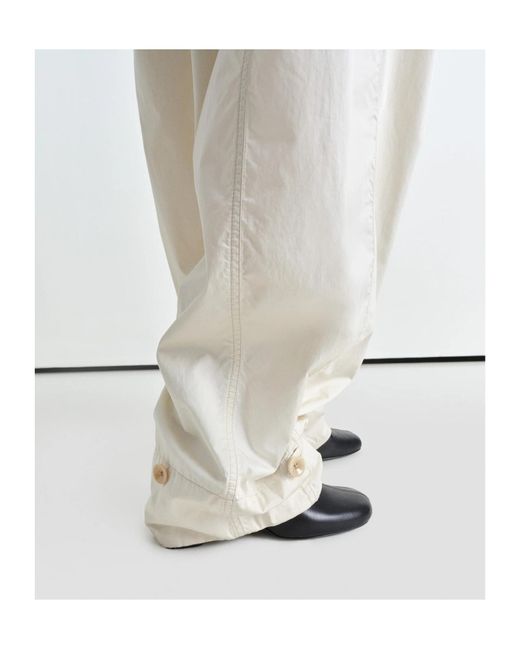 Lemaire White Volume Trousers