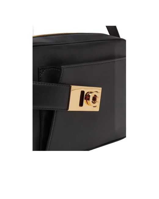 Ferragamo Black Logo Shoulder Bag