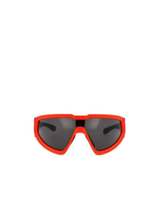 Moncler Red Eyewear Oversized Frame Sunglasses for men