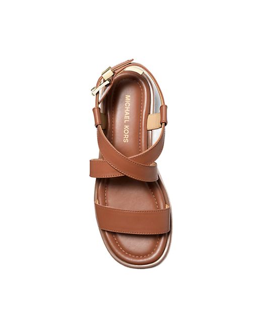 MICHAEL Michael Kors Brown Lynn Platform Espadrille Sandals