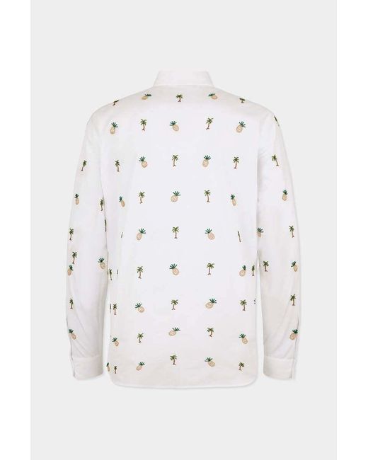 DSquared² White Embroidered Motif Shirt for men