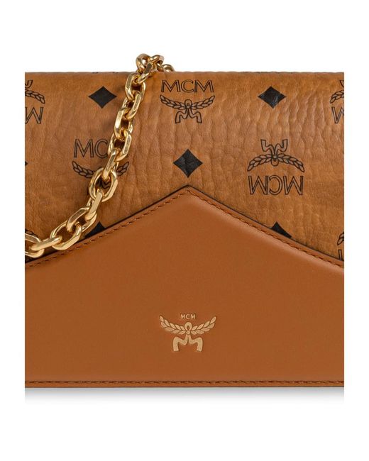 MCM Brown Diamond Shoulder Bag