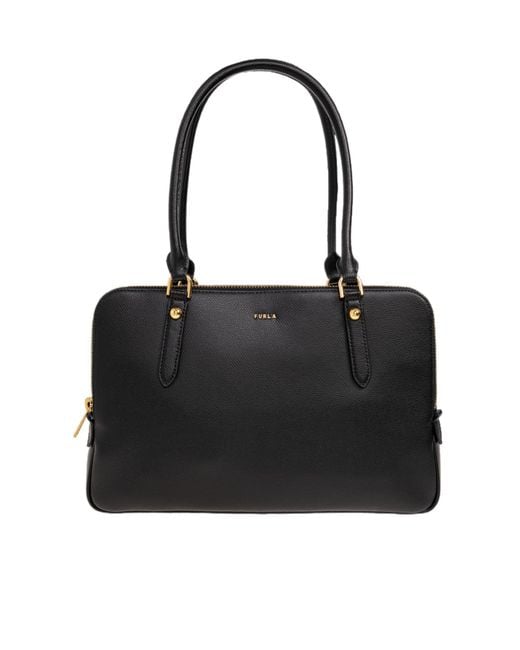 Furla Black Giulia Large Shoulder Bag