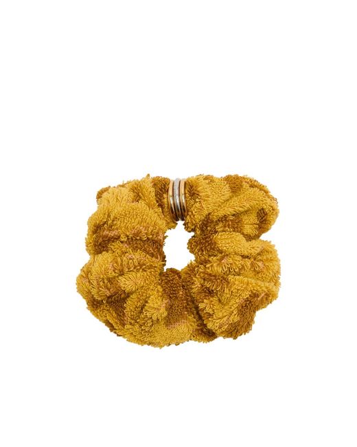Chloé Orange Floral-Jacquard Terry Scrunchie