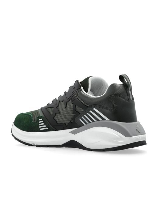 DSquared² Black Dash Lace-Up Sneakers for men