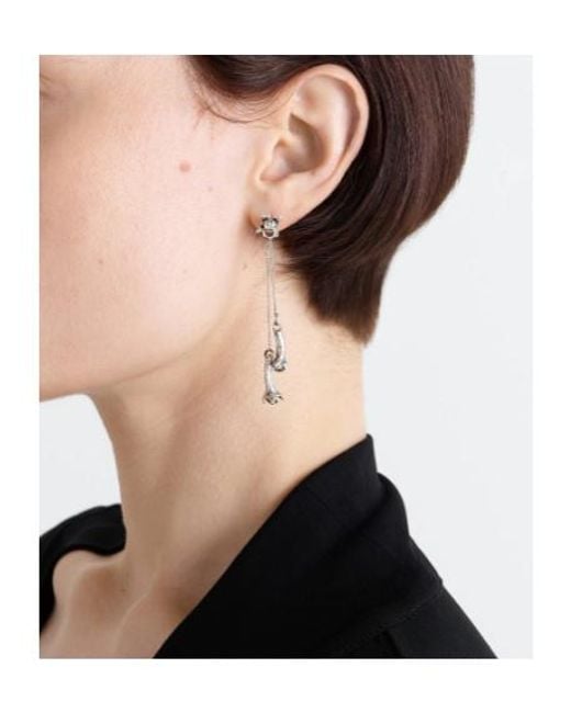 Lemaire White Chain Earrings