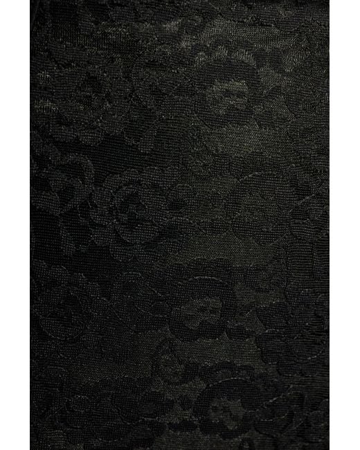 Dolce & Gabbana Black High Waist Jacquard Shorts