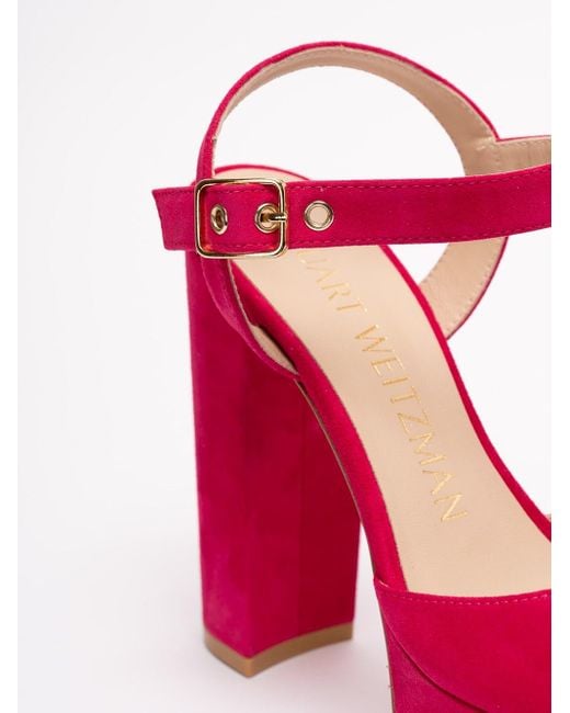 Stuart Weitzman Pink Ryder Platform Sandals