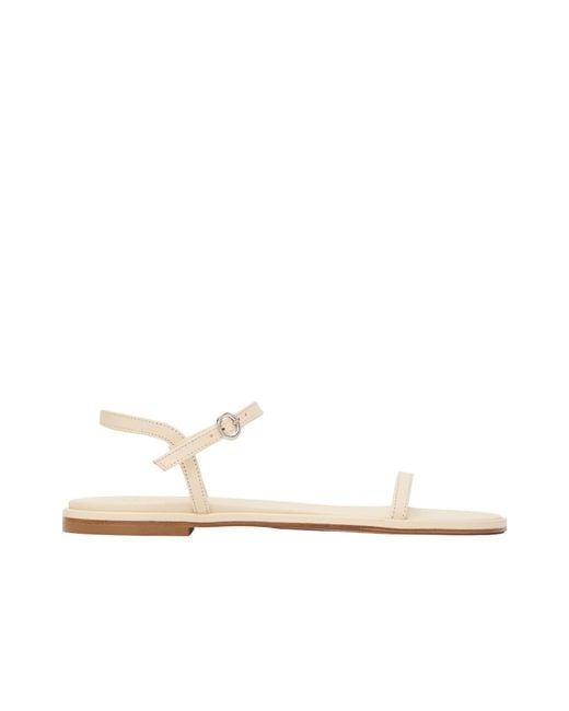 Aeyde White Nettie Open Toe Sandals