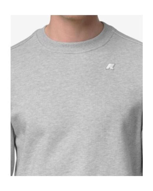 K-Way Gray Baptiste Logo-Patch Sweatshirt for men