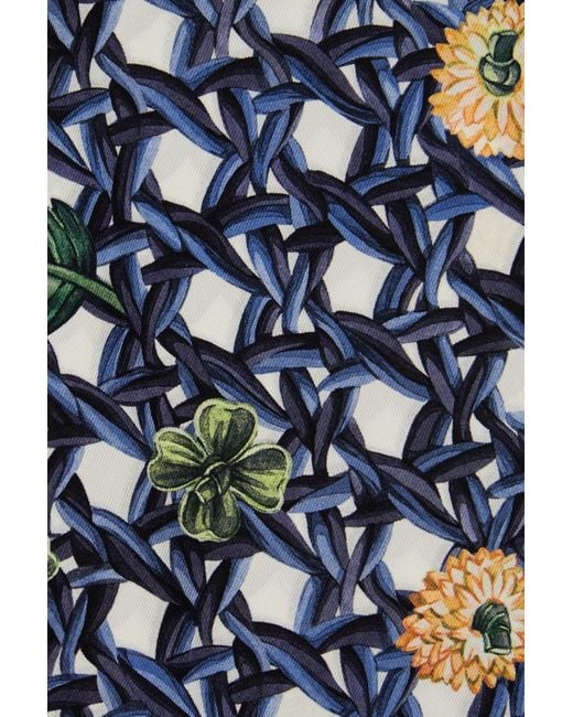 Dior Blue Patterned Scarf